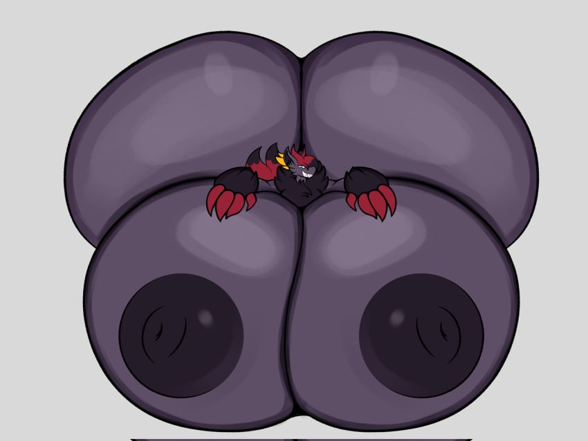 anthro areolae big_ass big_breasts black_nipples breasts bubble_butt colossal_ass colossal_breasts gigantic_ass gigantic_breasts huge_ass huge_breasts huge_nipples muffyhecc muffyhecc_(character) nipples pokémon_(species) pokemon pokemon_(species) tagme wide_hips zoroark