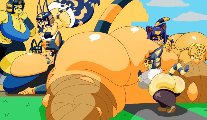 animal_crossing ankha ankha_(animal_crossing) ankha_devine_(user3345) ankha_kennedy_(user3345) ankha_prime_(user3345) ankha_reinhart_(user3345) ankha_simpson_(user3345) ankha_thompson_(user3345) big_ass big_breasts breasts bubble_butt huge_ass nintendo tagme user3345