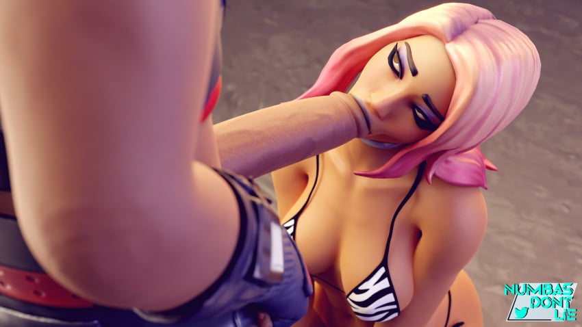 blowjob desperado_(fortnite) eye_contact fortnite giving_head hawk_(fortnite) head_tilt oral pink_hair seductive_eyes seductive_mouth sucking thenumbersdon'tlie unseen_male_face wilde_(fortnite)