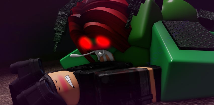 3d armor blowjob closed_eyes cum cum_in_mouth cum_inside dominant_female green_skin grimace ivy_(scp:_the_red_lake) moosty red_eyes red_hair roblox roblox_game robloxian scp:_the_red_lake scp_foundation self_upload tagme tight_throat vine_tentacles vines