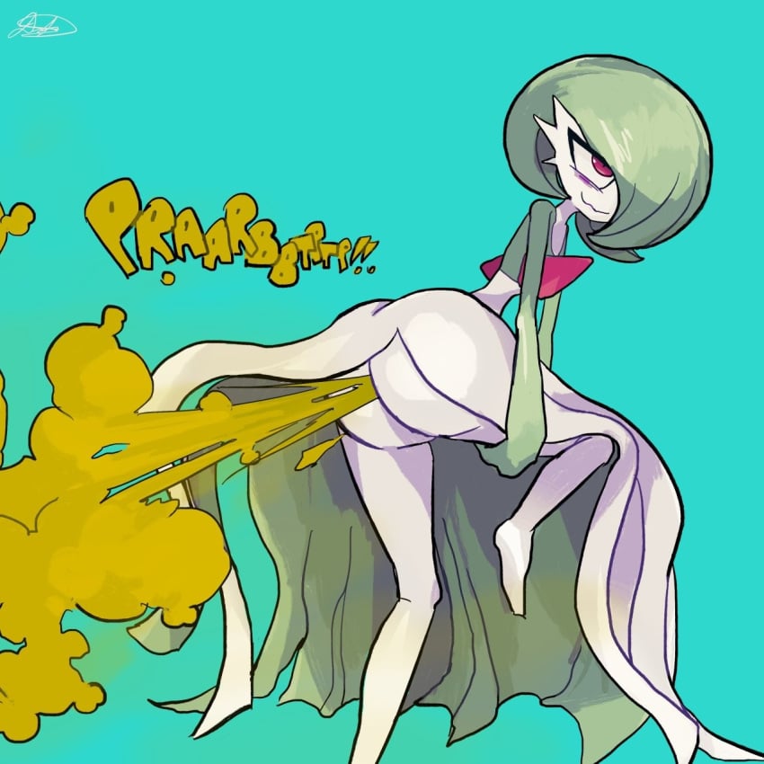 fart fart_fetish farting farting_at_viewer gardevoir pokemon pokemon_(species) usagaijin yoshizilla