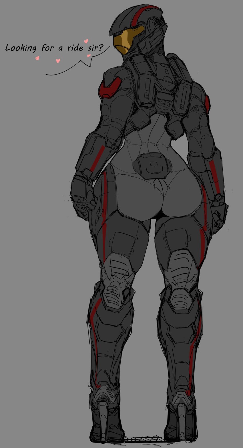 armor big_ass child_bearing_hips curvaceous curvy curvy_female dare_to_exist dat_ass english english_dialogue english_text female_only female_soldier female_spartan_(halo) halo halo_(game) halo_(series) hearts high_heels huge_ass soldier spartan_(halo) spoken_heart suggestive suggestive_dialogue unsc