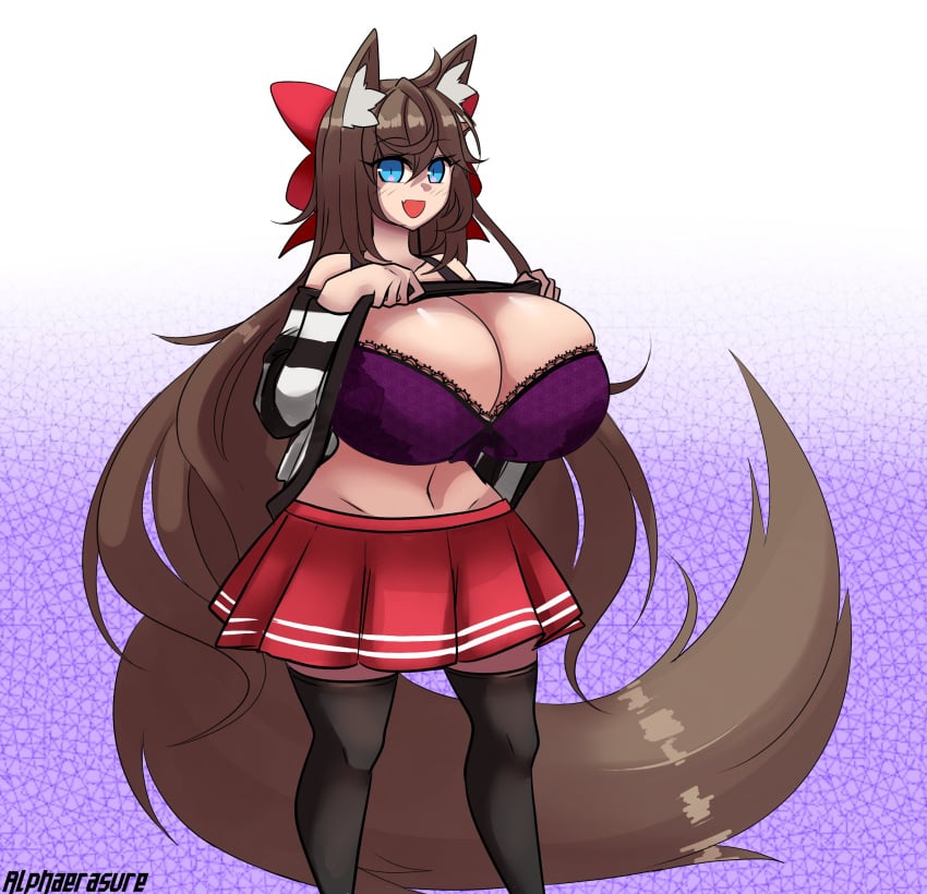 1girls 2d alphaerasure animal_ears big_breasts breast_expansion breasts digital_media_(artwork) expansion expansion_sequence huge_breasts