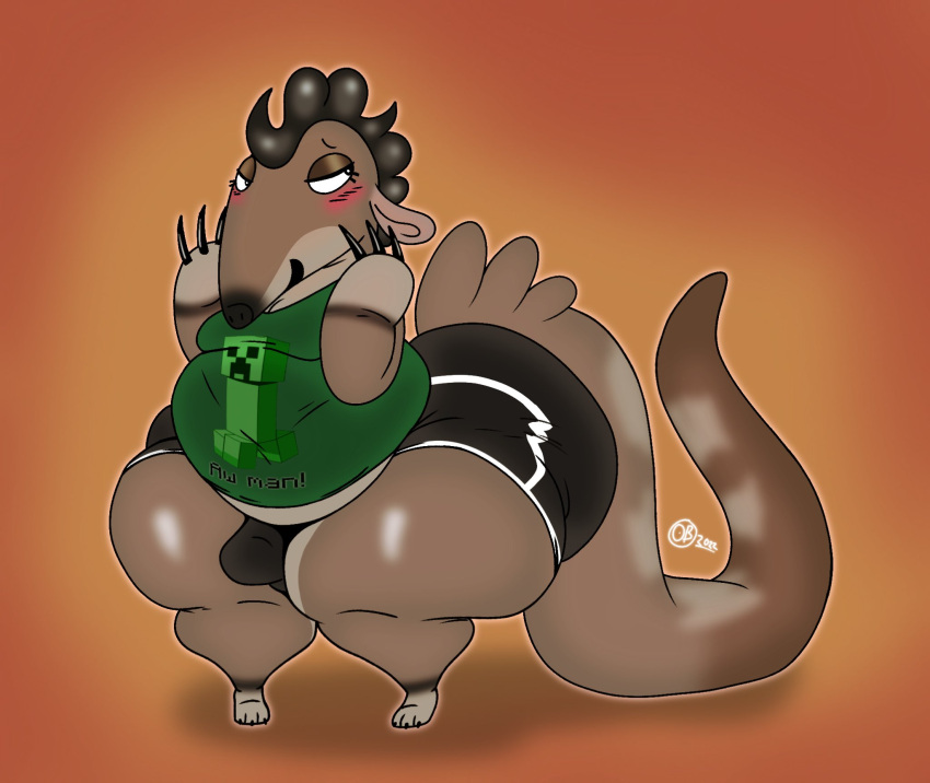 ass big_ass big_butt breathotter bubble_ass bubble_butt buldge calvin_schreiber chubby chubby_male creeper front_view huge_ass looking_at_viewer looking_back microsoft minecraft mojang original original_character solo thick_ass thick_thighs thighs