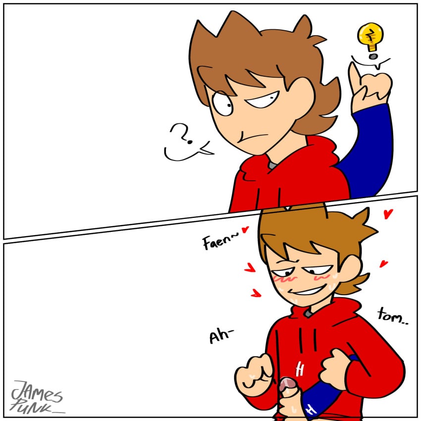 eddsworld gay handjob hoodie male tagme tom_(eddsworld) tord_(eddsworld)