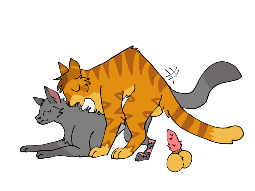 artist_request brackenfur_(warriors) brother_and_sister cats cinderpelt_(warriors) feral feral_on_feral incest medicine_cat warriors_(cats)