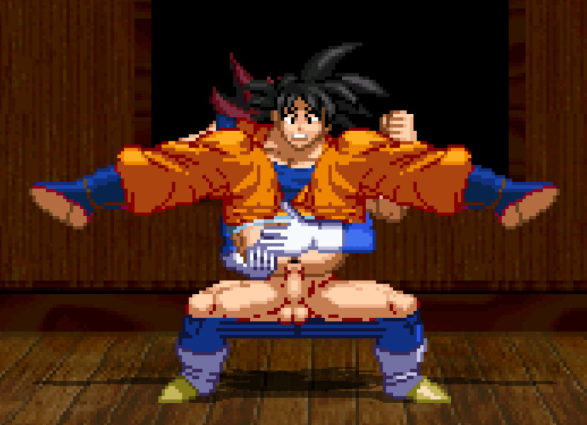 2boys 2d anal anal_sex animated ass bent_spoon_position bent_spoons_position black_hair dragon_ball dragon_ball_z erect_penis erection gay gay_sex gif m.u.g.e.n male male/male male_only male_penetrated male_penetration muscles muscular muscular_male penetration penis penis_in_ass pixel_art rape small_dom_big_sub son_goku spread_legs sprite sprite_art straight_hair vegeta yaoi