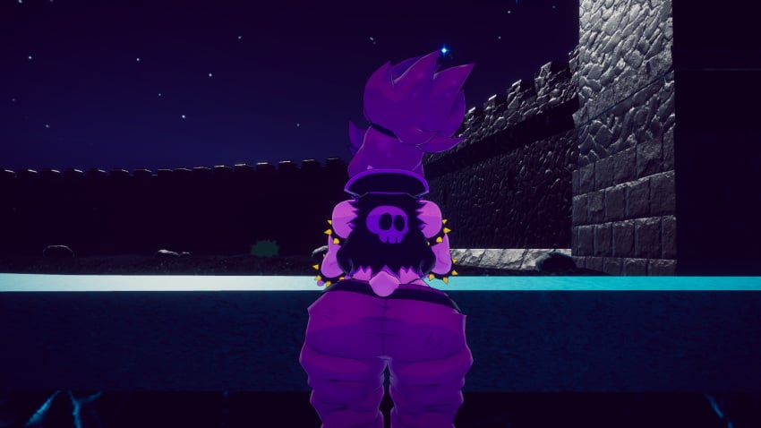 ass ass_focus butt butt_focus cally3d cryptiacurves deltarune female female_only rear_view susie_(cryptiacurves) susie_(deltarune) tagme