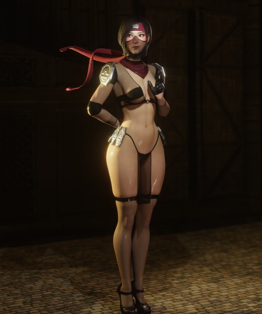 3d ada_wong capcom dbd dead_by_daylight fishnets kunoichi ninja pelvic_curtain resident_evil robe skimpy skimpy_bikini skimpy_clothes soboro wet wet_skin