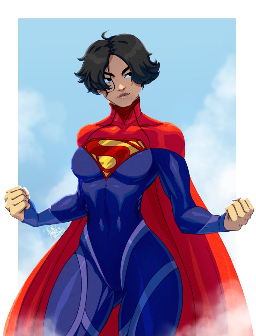 1girls 2023 black_eyes black_hair commission dc dc_extended_universe female female_only hi_res sasha_calle solo supergirl supergirl_(dceu) supergirl_(sasha_calle) superheroine the_flash_(2023) tovio_rogers