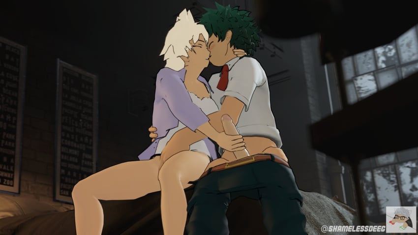 1boy 1boy1girl 1girls 3d bakugou_mitsuki bed bedroom big_penis blonde_hair boku_no_hero_academia female fingering fingering_pussy green_hair handjob huge_cock huge_penis imminent_sex izuku_midoriya kiss kissing male male/female masturbating masturbating_other messy_hair midoriya_izuku milf mitsuki_bakugou my_hero_academia older_female older_woman_and_younger_boy penis penis_out shamelessdeeg teenager u.a._school_uniform younger_male