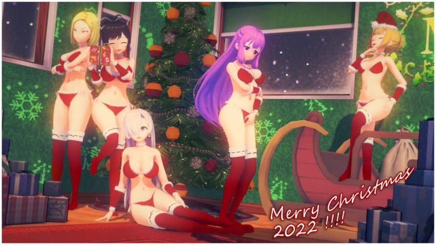 3d android_18 asuka_(senran_kagura) big_ass big_breasts christmas dragon_ball dragon_ball_z elizabeth_liones fate/grand_order fate_(series) mrs._claus nanatsu_no_taizai nero_claudius_(fate) patchouli_knowledge pinup senran_kagura seven_deadly_sins tenguyurilove touhou