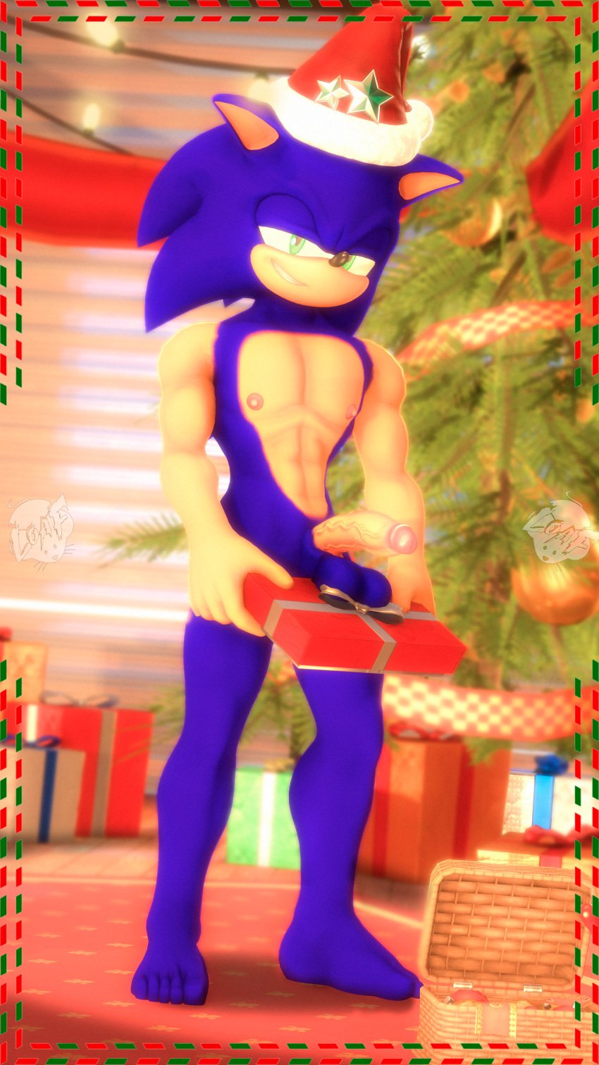 2022 3d_(artwork) absurd_res anthro balls breasts digital_media_(artwork) eulipotyphlan genitals gift hedgehog hi_res loafsfm male mammal nipples penis presenting_penis seductive_look sega solo solo_focus sonic_(series) sonic_the_hedgehog sonic_the_hedgehog_(series) source_filmmaker