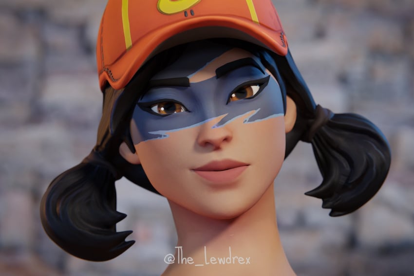 1girls 3d baseball_cap baseball_uniform black_hair blender close-up couch detailed_background epic_games face_focus face_paint fastball feet female female_focus female_only fortnite fortnite:_battle_royale hairband headwear highres lewdrex light-skinned_female light_skin looking_at_viewer ponytail sitting soles solo solo_focus toes watermark