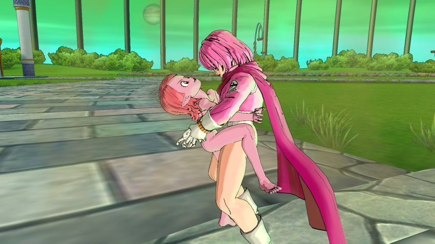 1futa 1girl 3d carrying chronoa dragon_ball dragon_ball_xenoverse flat_chest futa_on_female miss_love mod nude penetration petite_female pink_hair size_difference small_breasts standing_missionary supreme_kai_of_time vaginal_penetration video_game