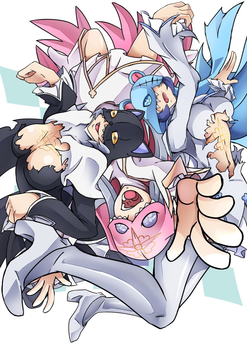 3girls covered_eyes digimon digimon_(species) digimon_story digimon_story:_cyber_sleuth digimon_story:_cyber_sleuth_hacker's_memory feline female female_only gtmwd mouse nun older_sister rabbit siblings sister sistermon sistermon_blanc sistermon_blanc_(awaken) sistermon_ciel sistermon_ciel_(awaken) sistermon_noir sistermon_noir_(awaken) sisters twins white_background younger_sister