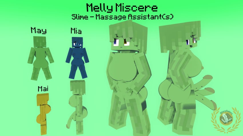 1girls 3d bisexual_(female) breasts character_profile female futanari horny_female melly_miscere_(story_galor) mine-imator minecraft model monster_girl nude_female penis slime_(minecraft) slime_girl solo story_galory tagme