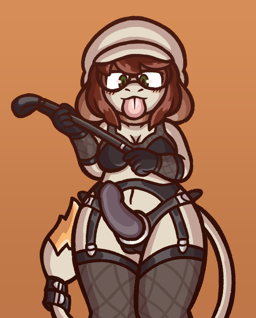 absurd_res anthro armwear auburn_hair big_ears blush blush_lines bra breasts brown_body clothing dildo eyewear female fishnet fishnet_armwear fishnet_clothing fishnet_legwear fishnet_topwear fur furgonomics garter_belt garter_straps generation_2_pokemon glasses gloves green_eyes handwear hi_res legwear lingerie long_tail maskedfurry multicolored_body multicolored_fur navel nintendo paint pink_tongue pokémon_(species) pokemon pokemon_(species) pseudo_clothing riding_crop sex_toy simple_background smeargle solo stockings strapon tail_clothing tan_body thigh_highs tongue tongue_out topwear underwear video_games whip