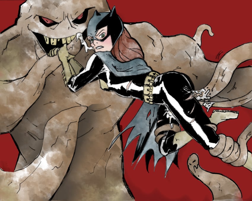 barbara_gordon batgirl batman_(series) clayface dc double-dealer female human rape tentacle tentacle_sex torn_clothes