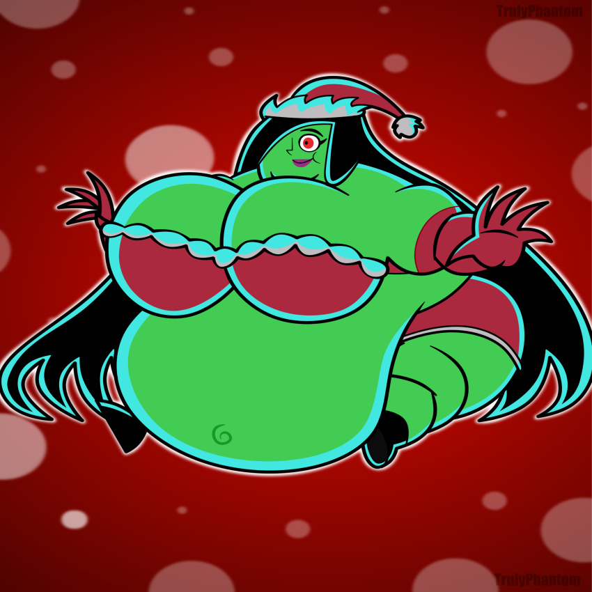 bbw big_breasts big_butt christmas_outfit danny_phantom desiree fat holidays morbidly_obese_female nickelodeon obese_female overweight overweight_female ssbbw weight_gain what