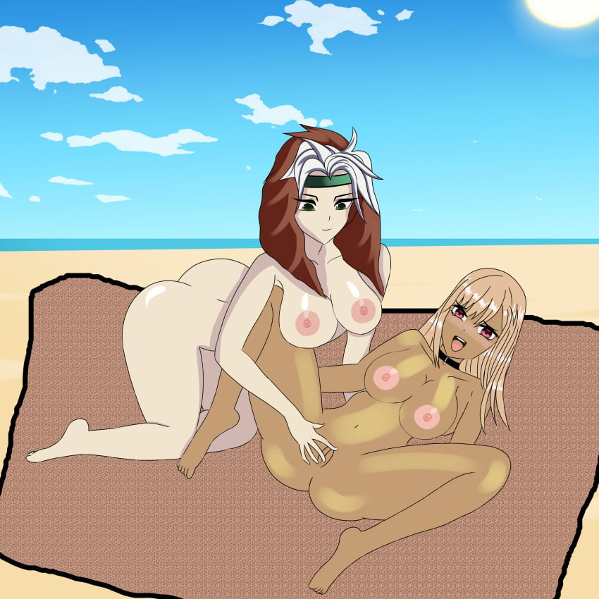 2girls ahe_gao anoneysnufftan applying_sunscreen asphyxiation ass beach blonde_hair blush breasts crossover dark_skin eastern_and_western_character edasbild embarrassed female female_only flower_pattern humiliation imminent_death killer_lotion kitagawa_marin kneeling lotion marvel massage mind_break multiple_girls murder nipples nude ocean oil oiled on_back orgasm peril punishment pussy rogue_(x-men) rubbing sand seaside sky snuff sono_bisque_doll_wa_koi_wo_suru straight_hair suffocation summer sunbathing sunscreen tan tanned towel two-tone_hair x-men