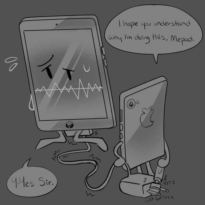 anthro blush charger charging chips dialogue english_text im_the_biggest_bird inanimate_insanity inanimate_object incest mepad mephone4 object_shows phone shock sweat sweating tagme vibrator