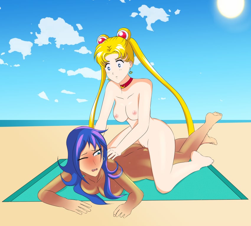 2girls anoneysnufftan applying_sunscreen ass beach bishoujo_senshi_sailor_moon blonde_hair blue_eyes blue_hair blush breasts choker crossover defeated defeated_villainess earrings eastern_and_western_character edasbild embarrassed embarrassed_nude_female female female_only friendship_is_magic hair_ornament humiliation imminent_death imminent_orgasm killer_lotion long_hair lotion massage murder my_little_pony nipples nude ocean oil oiled on_stomach outdoors outside peril princess_luna_(mlp) punishment pussy rubbing sailor_moon sand seaside sitting_on_person sky small_breasts snuff straight_hair summer sunbathing sunscreen towel twintails usagi_tsukino yuri