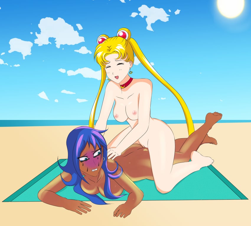 2girls ahe_gao alternate_skin_color anoneysnufftan applying_sunscreen asphyxiation ass bad_end beach bishoujo_senshi_sailor_moon blonde_hair bloodshot_eyes blue_eyes blue_hair blush blushing_profusely breasts choker clenched_teeth crossover dark-skinned_female dark_skin defeated defeated_villainess earrings eastern_and_western_character edasbild embarrassed embarrassed_nude_female female female_only friendship_is_magic hair_ornament humiliation imminent_death killer_lotion long_hair lotion mascara_tears massage mind_break murder my_little_pony nipples nude ocean oil oiled on_stomach orgasm outdoors outside peril princess_luna_(mlp) punishment pussy rubbing sailor_moon sand seaside sitting_on_person sky small_breasts snuff straight_hair suffocation summer sunbathing sunscreen tan tanned towel twintails usagi_tsukino yuri