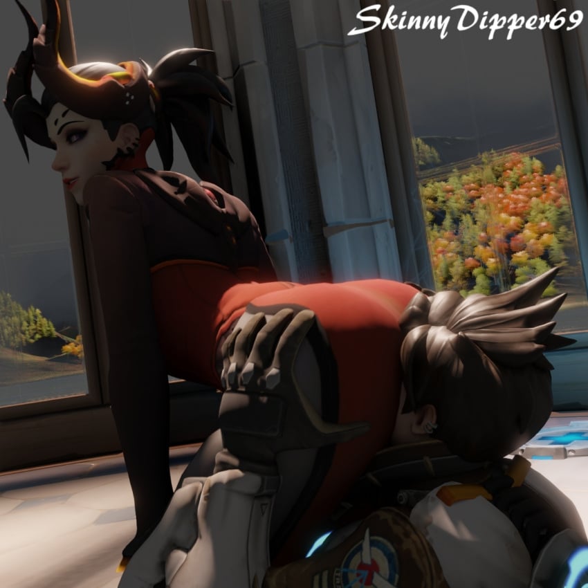 3d ass_on_face ass_sniffing ass_worship big_ass bubble_butt facesitting fetish mercy overwatch skinnydipper69 smothering sniffing_ass tracer