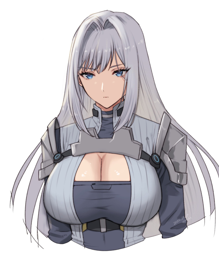 1girls armor bangs big_breasts blue_eyes breast_focus breasts breasts_focus busty cleavage cleavage_cutout cleavage_window ethel_(xenoblade) female female_focus female_only front_view hi_res high_resolution highres large_breasts light-skinned_female light_skin long_hair oyasu_(kinakoyamamori) shiny shiny_breasts shiny_skin silver_hair simple_background solo solo_female solo_focus tagme white_background xenoblade_(series) xenoblade_chronicles_3