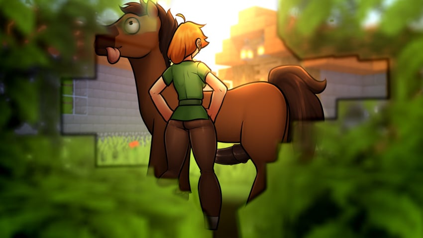 alex_(minecraft) color colored edit female horny_craft horse horse_(minecraft) horsecock imminent_bestiality imminent_zoophilia minecraft photoshop shadikbitardik tagme zoophilia