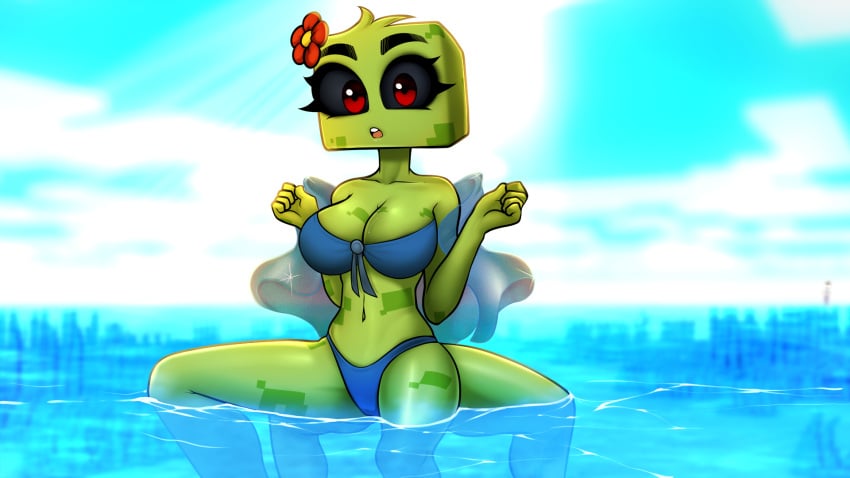 color colored creeper creeper_(minecraft) edit horny_craft hornycraftgame minecraft photoshop shadikbitardik tagme