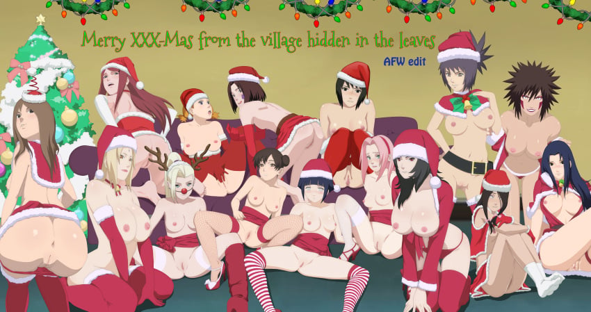 afw_edit ayame_(naruto) christmas_outfit female female_only harem haruno_sakura hyuuga_hanabi hyuuga_hinata hyuuga_hinata(genin) ino_yamanaka ino_yamanaka(genin) inuzuka_tsume kazamatsuri_moegi kazamatsuri_moegi(genin) kurenai_yuhi mitarashi_anko multiple_girls naruto naruto_(classic) nohara_rin nude sakura_haruno sakura_haruno(genin) shizune tenten tenten(genin) tsunade uchiha_mikoto uzumaki_kushina yamanaka_ino young younger_female yuuhi_kurenai