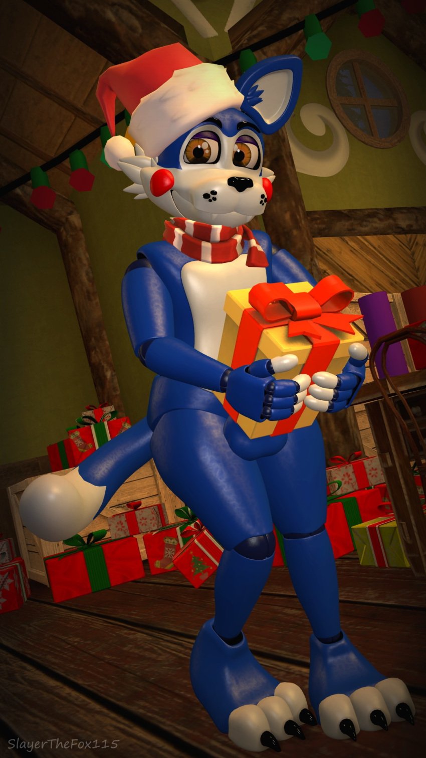 balls candy_(fnac) christmas five_nights_at_candy's five_nights_at_freddy's gift male_only merry_christmas