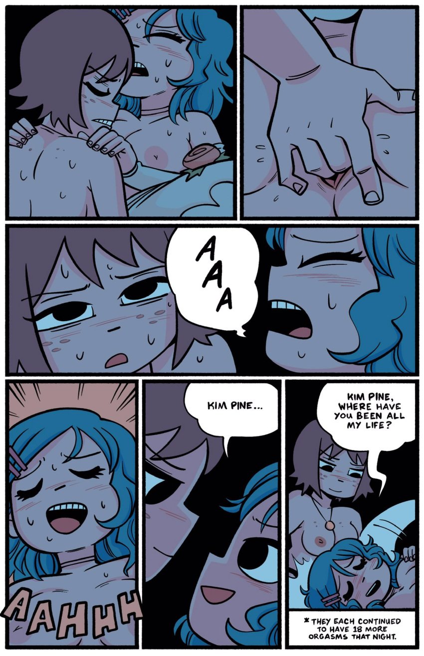 bonerbob breasts breasts_out comic comic_page fingering kim_pine ramona_flowers scott_pilgrim yuri