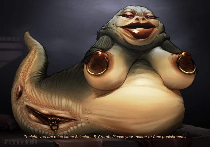 1girls anus band1tnsfw bbw belly big_areola big_belly big_breasts big_lips big_pussy breasts busty detailed dialogue digital_art digital_drawing_(artwork) digital_media_(artwork) english_text eyelashes female female_focus female_only genderswap_(mtf) hutt hyper_pussy imminent_rape imminent_sex inviting inviting_to_sex jabba_the_hutt jewelry kowakian_monkey-lizard large_areolae looking_at_viewer mole_(marking) nipple_piercing nipple_ring nipple_rings offscreen_character overweight overweight_anthro overweight_female piercing portrait presenting_anus presenting_pussy pussy pussy_piercing raised_tail red_eyes rule_63 salacious_crumb simple_background smoke star_wars suction_cup tail text thick_lips threatening ugly_bitch ugly_female