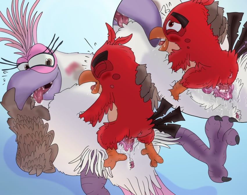 angry_birds anthro avian beak bird bodily_fluids debbie_(the_angry_birds_movie) digital_media_(artwork) duo female from_front_position genital_fluids hi_res larger_female lying male male/female missionary_position nietvart on_back open_beak open_mouth penetration pussy_juice red_(angry_birds) rovio rovio_entertainment sega sex simple_background size_difference sony sony_pictures_animation the_angry_birds_movie the_angry_birds_movie_2 tongue tongue_out vaginal_penetration