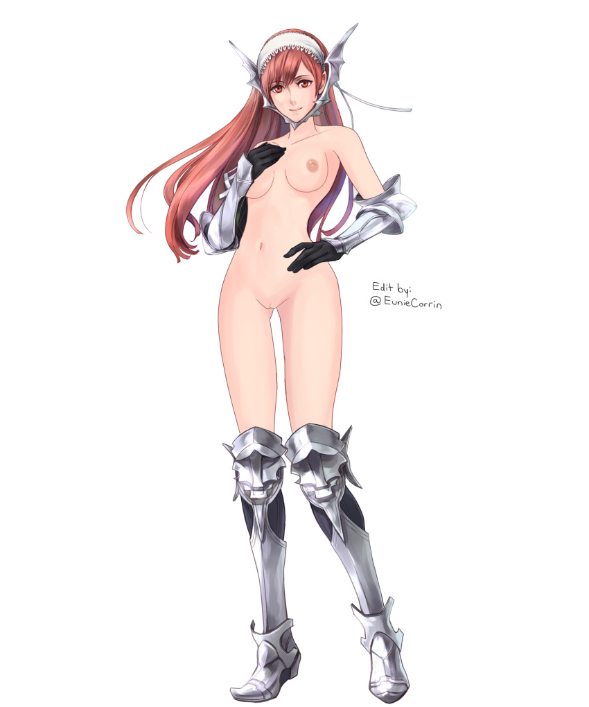 1girls ass_visible_through_thighs bare_legs boots breasts cherche_(fire_emblem) completely_nude edit elbow_gloves euniecorrin female female_only fire_emblem fire_emblem_awakening fire_emblem_heroes gloves legs long_hair looking_at_viewer medium_breasts naked_boots naked_footwear naked_gloves navel nintendo nipples nude nude_female nude_filter pussy red_eyes red_hair smile solo splooshiemon