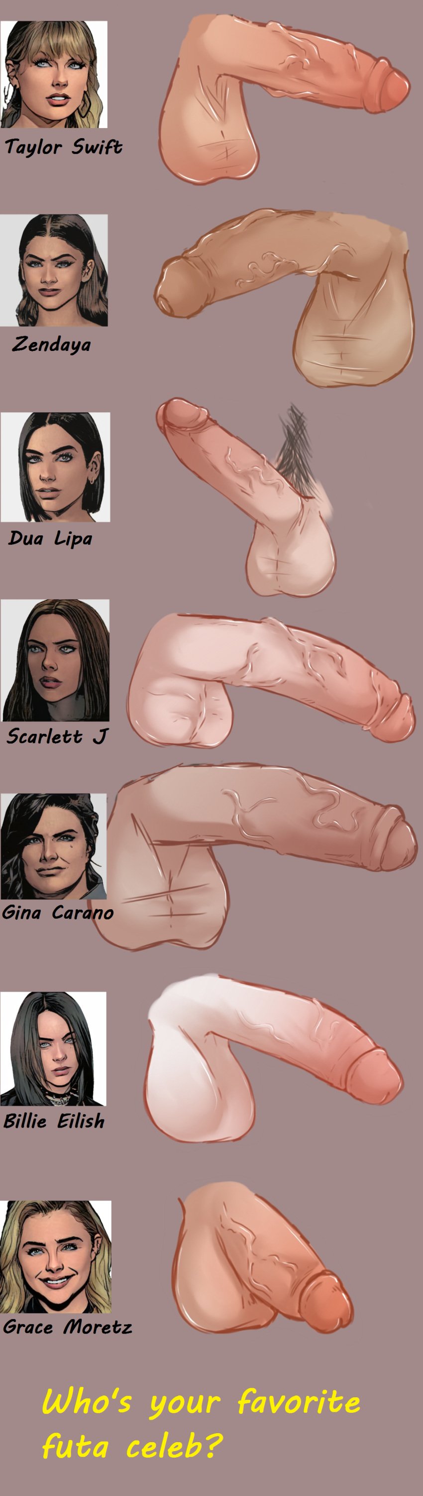 balls big_penis billie_eilish celebrity chart cherryfuckerz chloe_grace_moretz dua_lipa edit erection foreskin futa_only futanari gina_carano huge_cock penis penis_chart penis_comparison penis_size_chart penis_size_comparison penis_size_difference real_person scarlett_johansson source_request tagme taylor_swift uncut zendaya