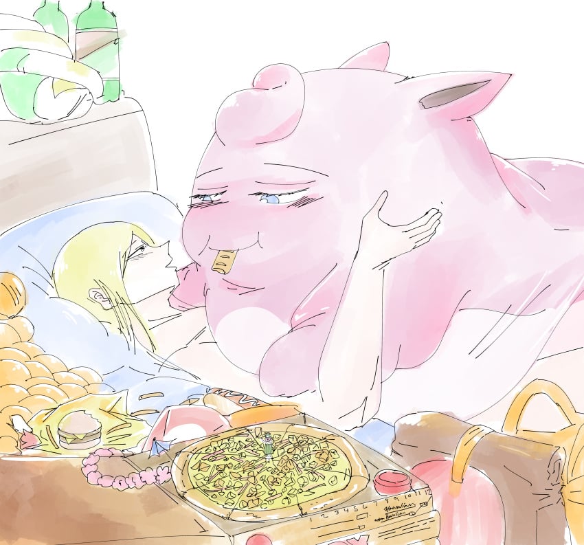 absurd_res burger duo eating eating_during_sex eating_food fast_food female food food_fetish food_play generation_1_pokemon hi_res huge_filesize human larger_female male male/female mammal morbidly_obese morbidly_obese_female nintendo nude obese obese_female overweight overweight_female pizza pokémon_(species) pokemon pokemon_(species) sandwich_(food) size_difference tapirclip volo_(pokemon) wigglytuff