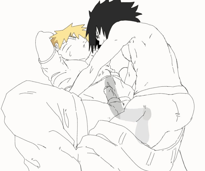 anal animated animated_gif big_penis gay gay_sex gif human human_penetrated human_penetrating human_penetrating_human impossible_fit large_insertion long_penis male male/male male_only male_penetrated male_penetrating male_penetrating_male naruto naruto_(series) naruto_shippuden one_leg_up partially_clothed penis_belly_bulge penis_out raburesu_ sasuke_uchiha standing_sex stomach_bulge uzumaki_naruto yaoi