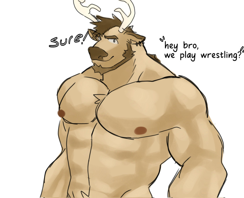 bara biceps bovid furry horns ice_xhan male male_focus male_only muscular muscular_male pecs toro_buull