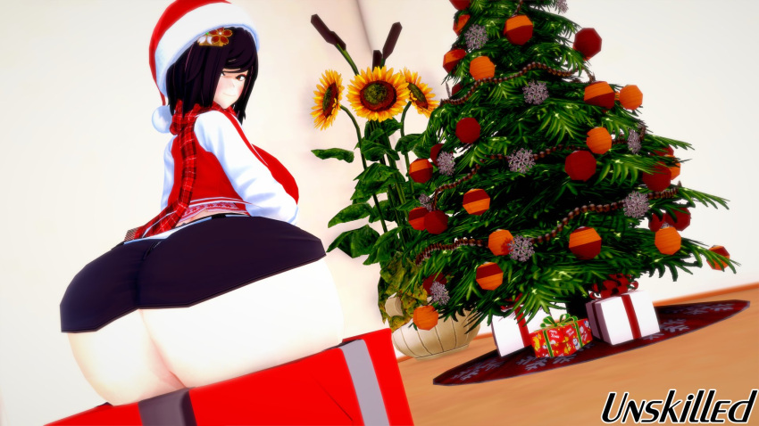 1girls 3d ass christmas indie_virtual_youtuber saavlewd tagme unski113d virtual_youtuber