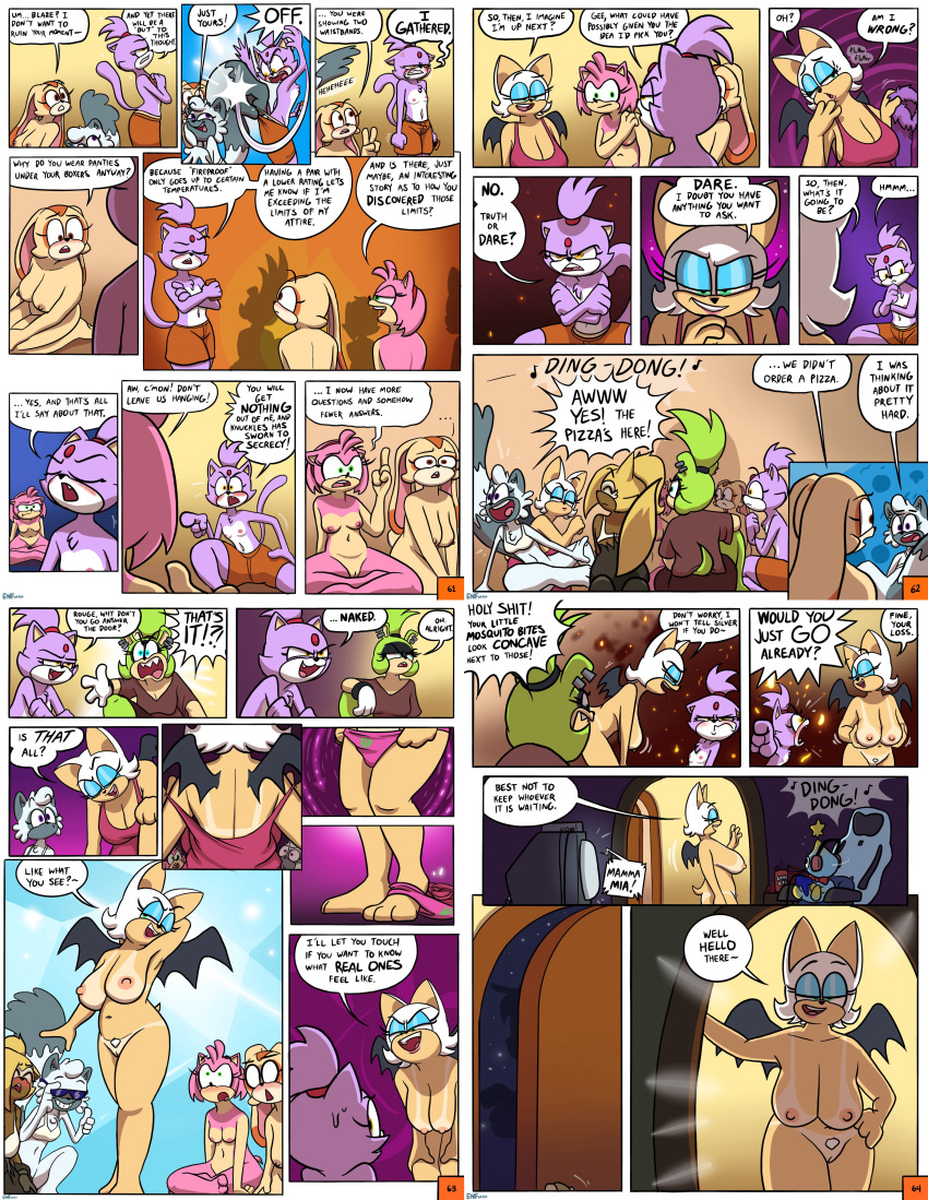 aged_up amy_rose ass blaze_the_cat breasts cheese_the_chao comic cream_the_rabbit idw_comics idw_publishing mobian_(species) multiple_pages page_61 page_64 pussy rouge_the_bat sega sonic_(series) sonic_the_hedgehog_(comics) sonic_the_hedgehog_(idw) sonic_the_hedgehog_(series) surge_the_tenrec tangle_the_lemur theenfman whisper_the_wolf