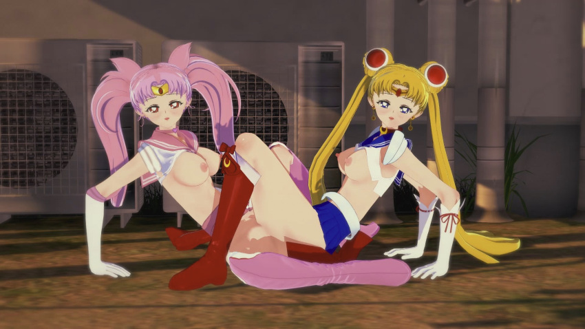 16:9 2girls bishoujo_senshi_sailor_moon blonde_hair blush breasts chibi_usa clothing incest kchentai light-skinned light-skinned_female light_skin looking_at_viewer looking_pleasured medium_breasts mother_and_daughter multiple_girls nipples outdoors partially_clothed pink_hair pink_shoes ponytails red_shoes sailor_moon sailor_uniform shoes skirt small_breasts squinted_eyes tribadism usagi_tsukino yuri