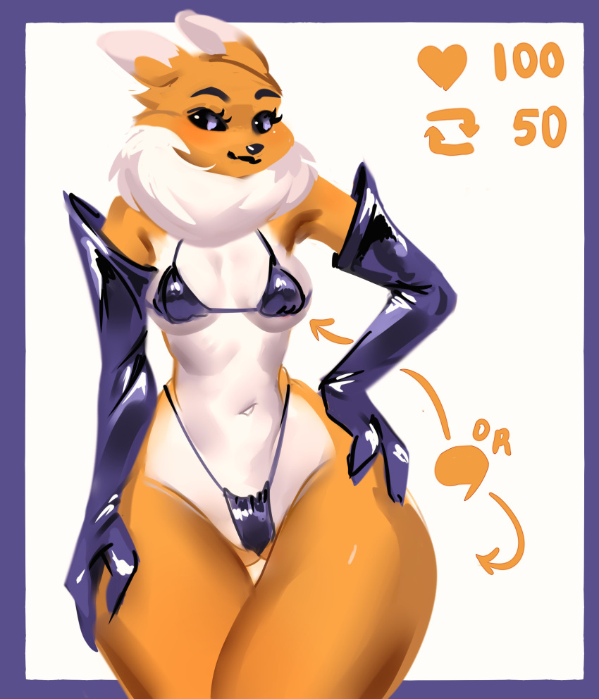 big_breasts breasts digimon renamon thick_thighs w_nacht wide_hips