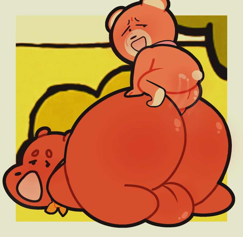 2022 anthro anukkyt ass backsack balls bear big_butt cartoon_network duo genitals grizzly_(wbb) hi_res little_bear_(wbb) male male/male mammal sex size_difference we_bare_bears