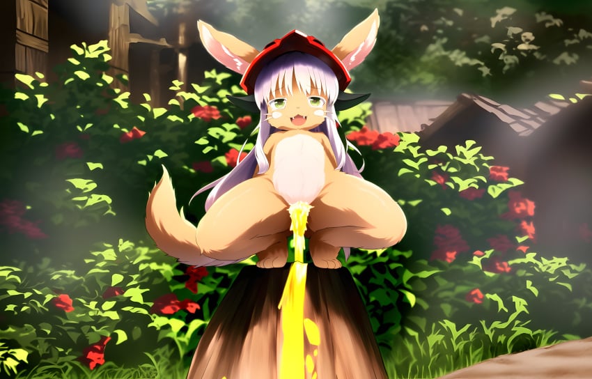 1girls ai_generated anthro breasts female furry girl long_hair made_in_abyss nai_diffusion nanachi nude peeing peeing_on_viewer pussy solo stable_diffusion tagme thick_thighs urine urine_stream