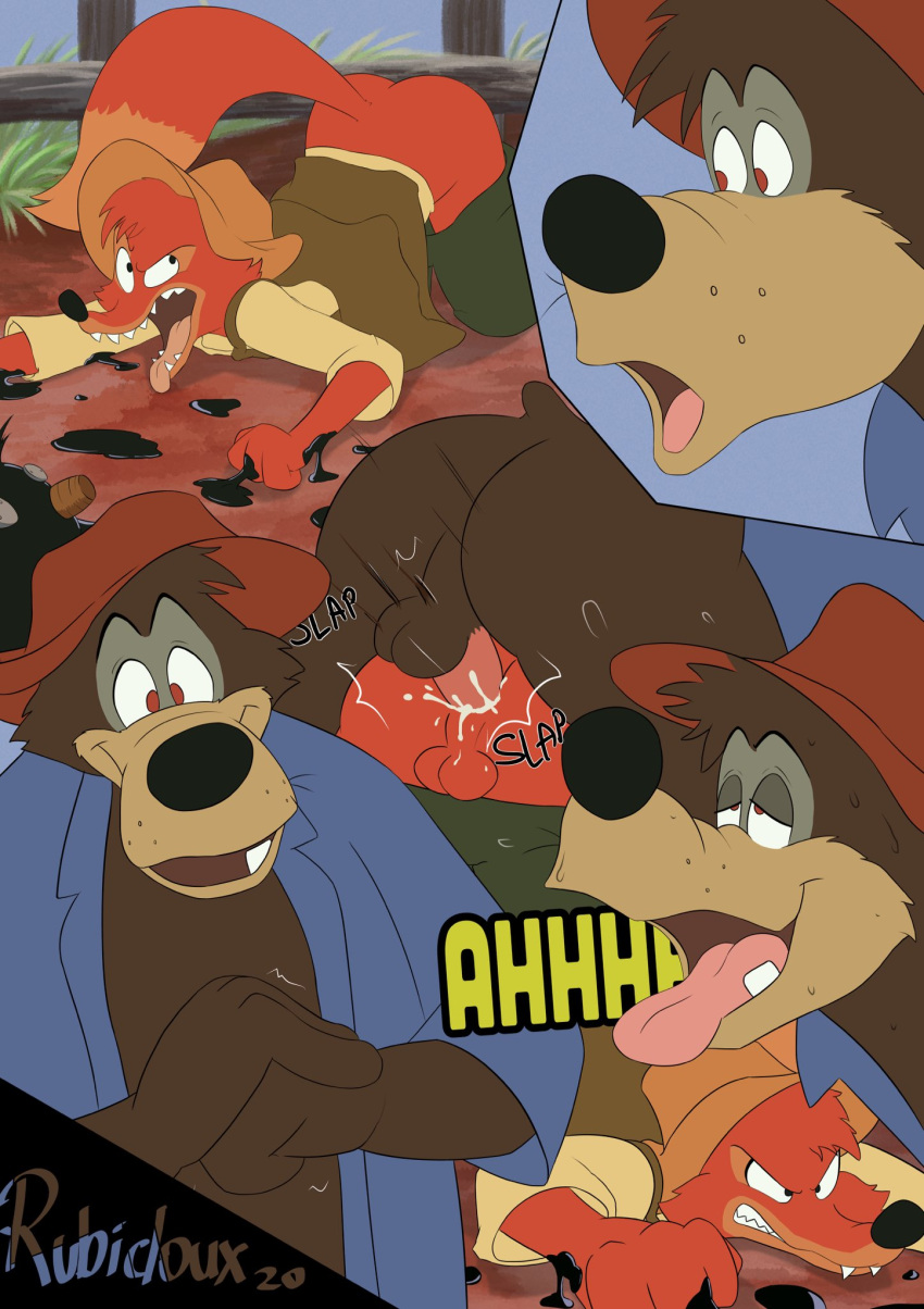 bear br'er_bear br'er_fox disney fox male_only non-human song_of_the_south splash_mountain tagme