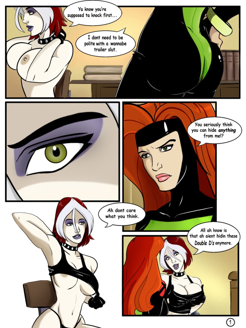 2girls angry anna_marie areola areolae arm_up ass bare_shoulders big_ass big_breasts black_eyebrows blacktoe bracelet breast_grab breasts brown_hair busty chair cleavage clothing collar color colored comic detailed_background dialogue dressing english_text eyebrows eyeshadow female female_only frown gloves goth green_eyes groping hair hand_on_hip jean_grey large_ass large_breasts lipstick long_hair makeup marvel marvel_comics multiple_females multiple_girls nipples nude nude_female nudity open_mouth orange_hair panels purple_eyeshadow purple_lips purple_lipstick red_hair redhead rogue_(evolution) rogue_(x-men) room shiny shiny_hair short_hair sitting skin_tight speech_bubble standing straight_hair superhero superheroine talking teeth text thong topless tubetop two_tone_hair uncensored underwear very_long_hair white_hair wide_hips x-men x-men_evolution